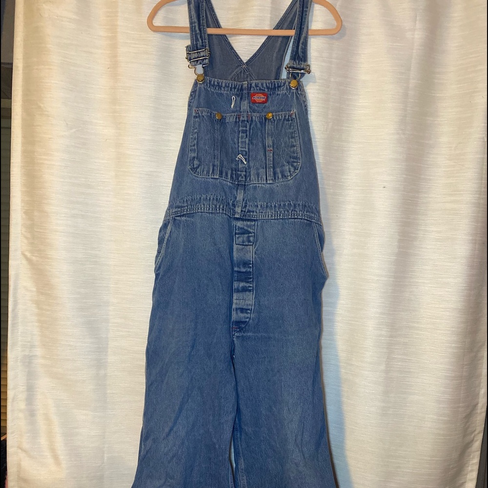dickies denim overalls